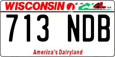 WI license plate 713NDB