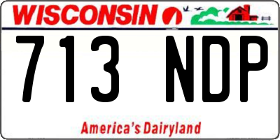 WI license plate 713NDP