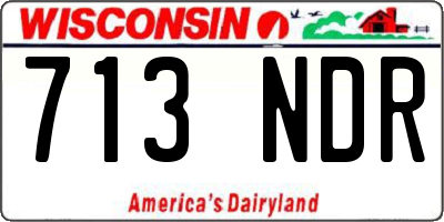 WI license plate 713NDR