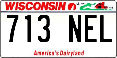 WI license plate 713NEL