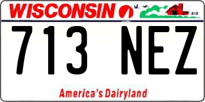 WI license plate 713NEZ