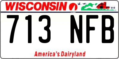 WI license plate 713NFB