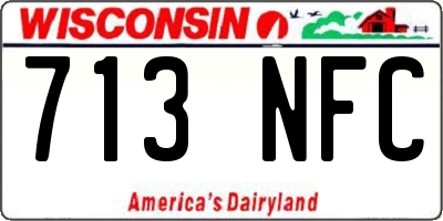 WI license plate 713NFC
