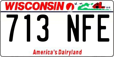 WI license plate 713NFE
