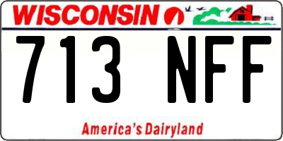 WI license plate 713NFF