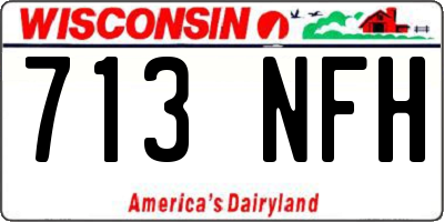 WI license plate 713NFH