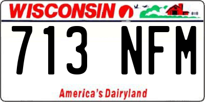 WI license plate 713NFM