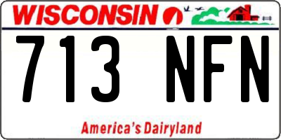 WI license plate 713NFN