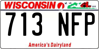 WI license plate 713NFP