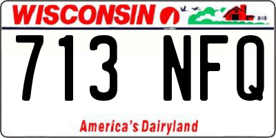 WI license plate 713NFQ