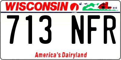 WI license plate 713NFR
