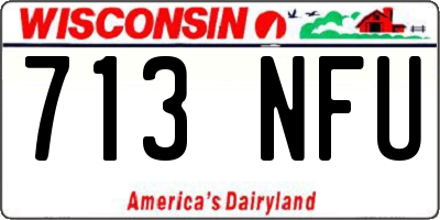 WI license plate 713NFU
