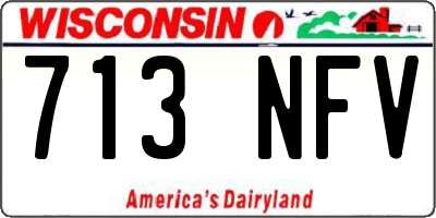 WI license plate 713NFV