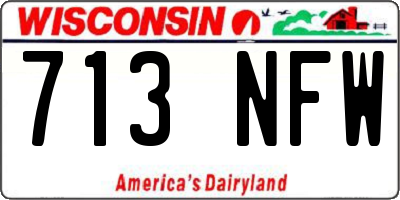 WI license plate 713NFW