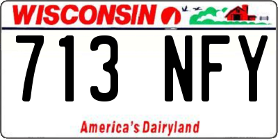 WI license plate 713NFY