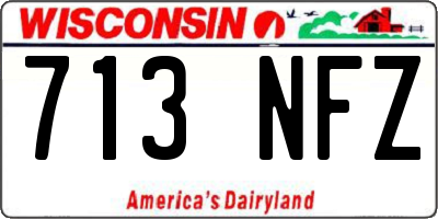 WI license plate 713NFZ