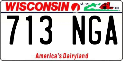 WI license plate 713NGA