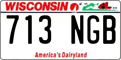 WI license plate 713NGB