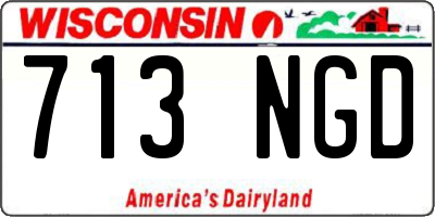 WI license plate 713NGD