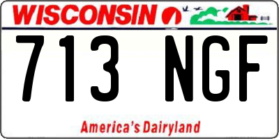 WI license plate 713NGF