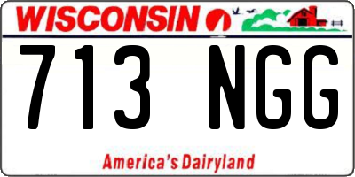 WI license plate 713NGG