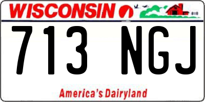 WI license plate 713NGJ
