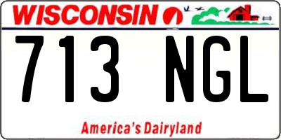 WI license plate 713NGL