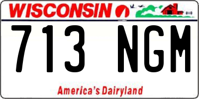 WI license plate 713NGM