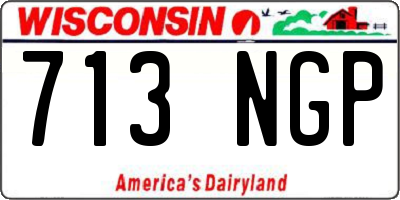 WI license plate 713NGP