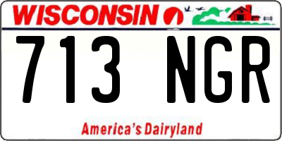 WI license plate 713NGR