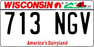 WI license plate 713NGV
