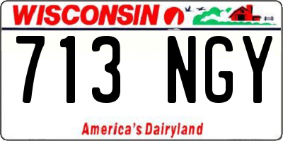 WI license plate 713NGY