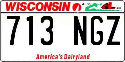WI license plate 713NGZ