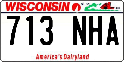 WI license plate 713NHA