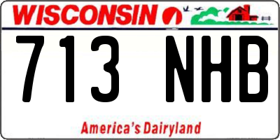 WI license plate 713NHB