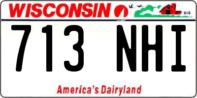 WI license plate 713NHI