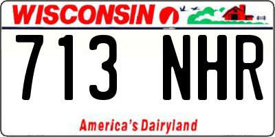 WI license plate 713NHR