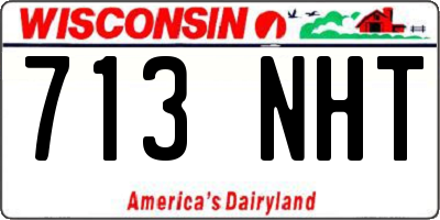 WI license plate 713NHT