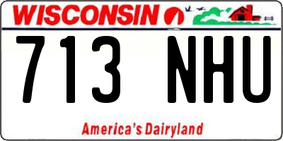 WI license plate 713NHU