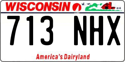 WI license plate 713NHX