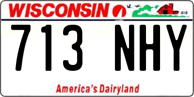 WI license plate 713NHY