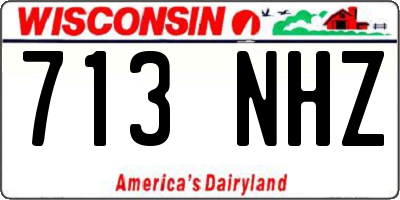 WI license plate 713NHZ