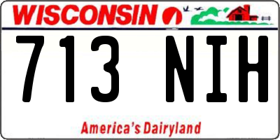 WI license plate 713NIH