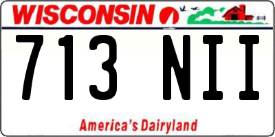 WI license plate 713NII