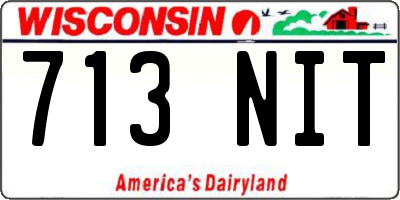 WI license plate 713NIT
