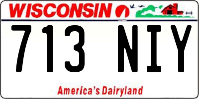 WI license plate 713NIY