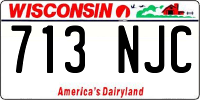 WI license plate 713NJC