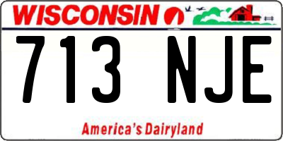 WI license plate 713NJE
