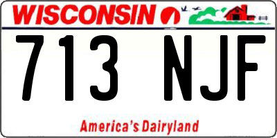WI license plate 713NJF