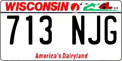 WI license plate 713NJG